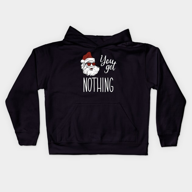 Bad Santa Kids Hoodie by valentinahramov